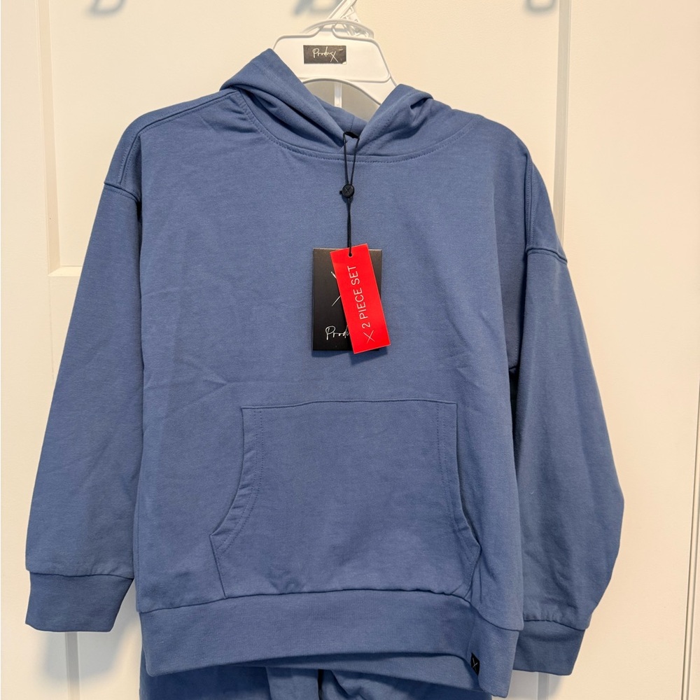 Blue Hoodie with Shorts
